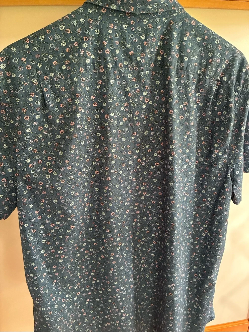 J. Crew Blue Floral Flex Washed Button-Up Shirt